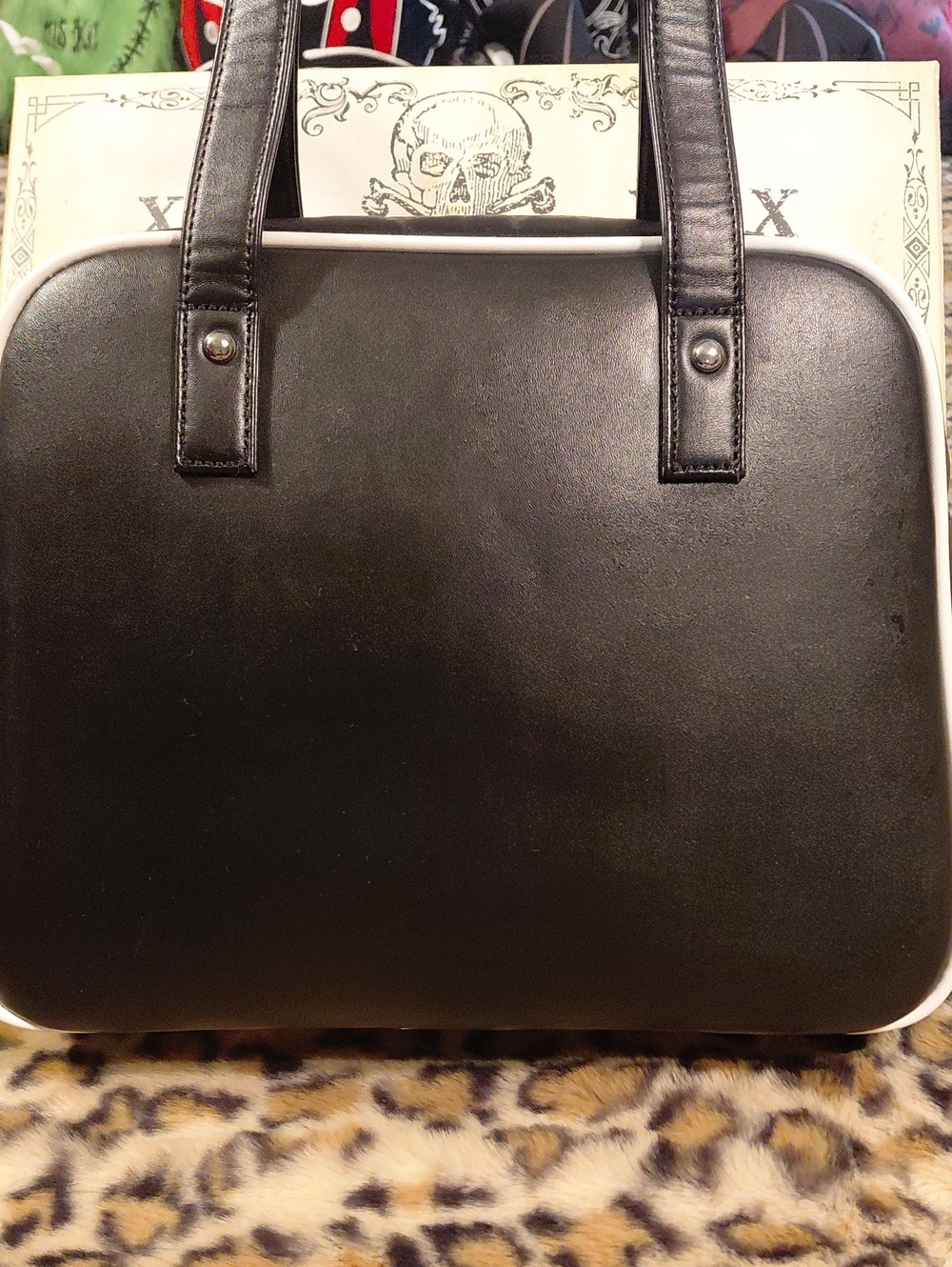 SOURPUSS LARGE Black BAT GRAPHICS ON FRONT RARE BAG - Picture 5 of 16